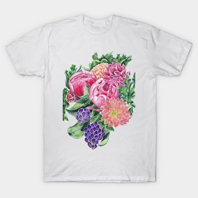 Bouquet T-Shirt by feafox92